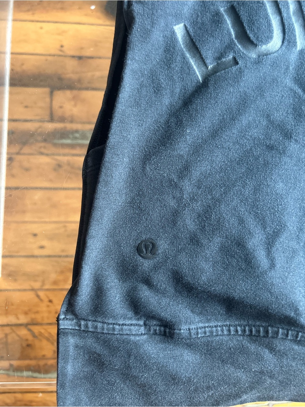 Lululemon Black Oversized Pullover Hoodie with Embossed Back Logo - Picture 4 of 12